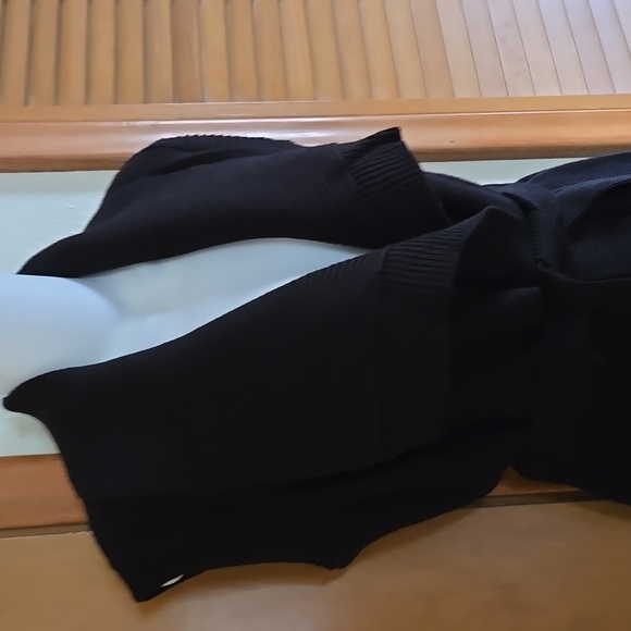 L@@K The Limited Black Fold Collar Open Vest Sweater S - Picture 3 of 9